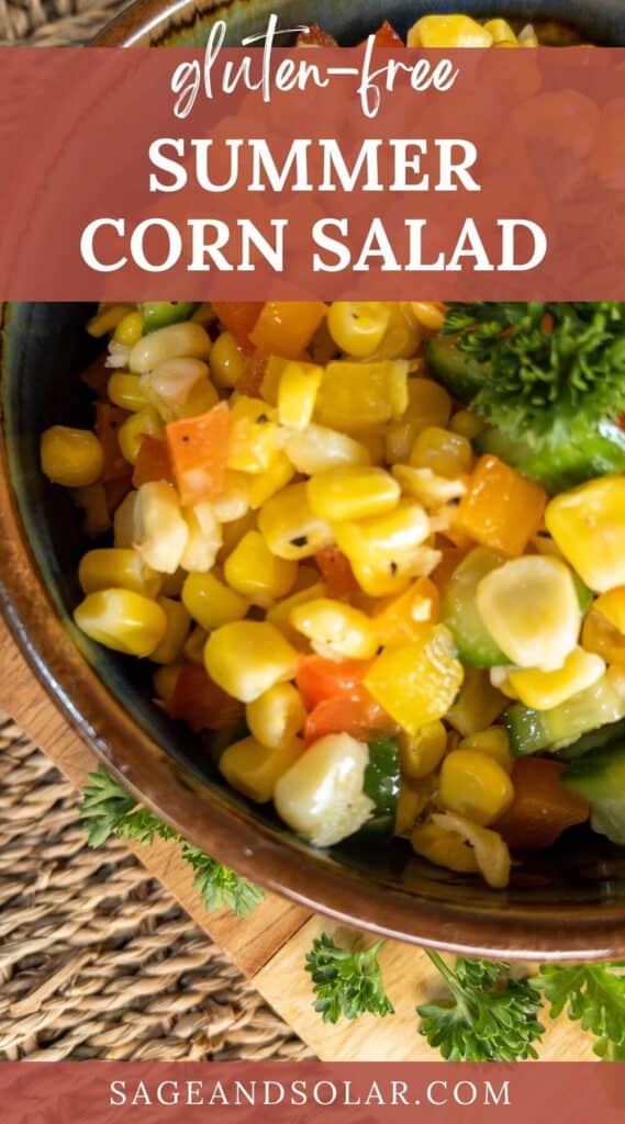 gluten free recipe for summer corn salad for Pinterest