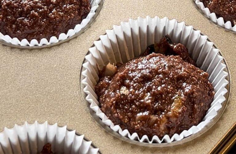 grain free chocolate zucchini muffins with almond flour