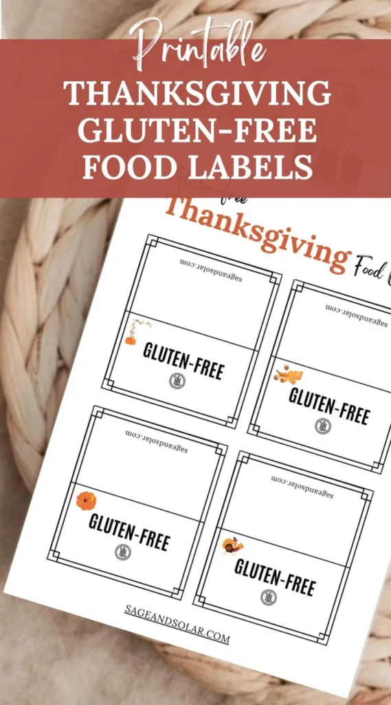 Printable gluten-free food labels for Thanksgiving: Access our free templates to create a customized, safe, and delicious holiday spread for all guests.