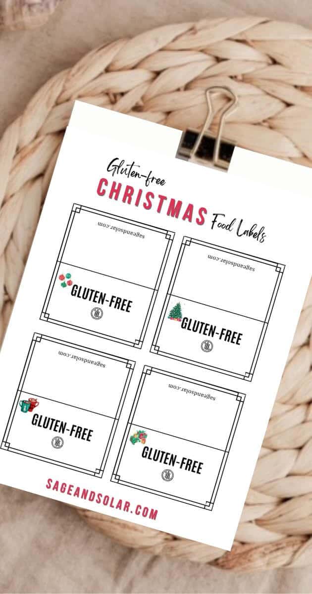 Free Printable Christmas Gluten-Free Food Labels