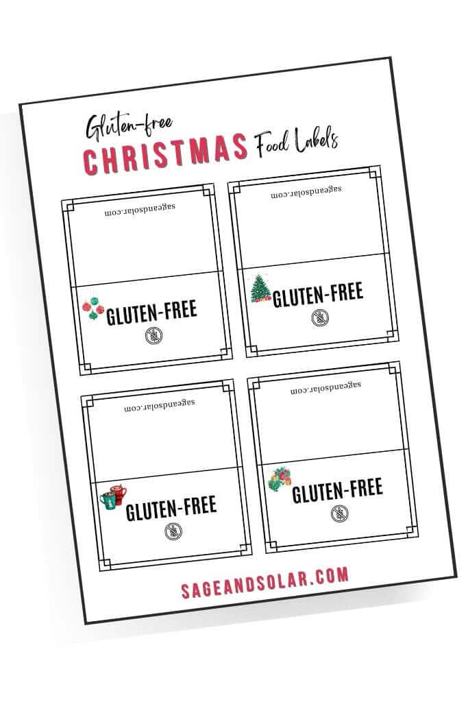 festive gluten-free holiday food labels