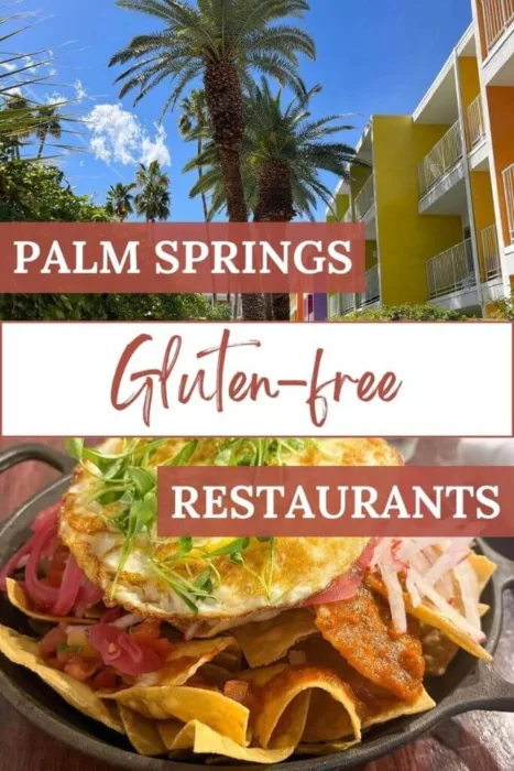 saguaro hotel palm springs and gluten free nachos from restaurant