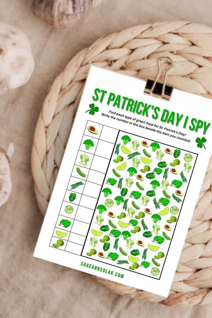 Free St Patrick’s Day I Spy Printable - Sage & Solar