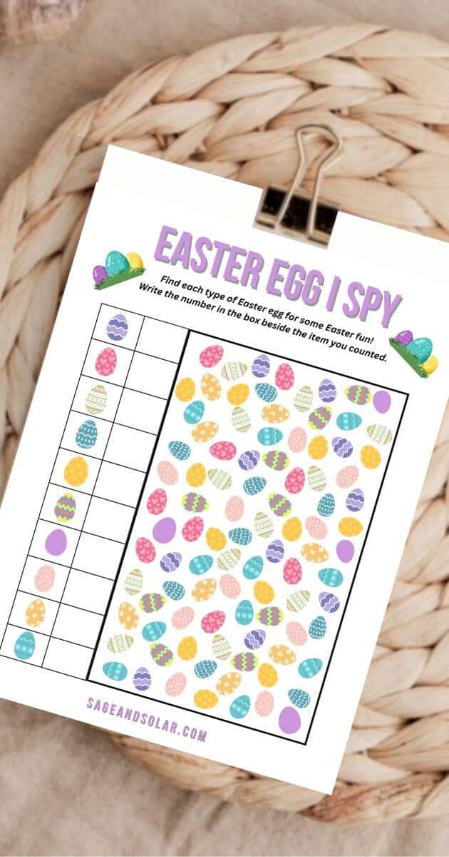 Free Easter Egg I Spy Printable