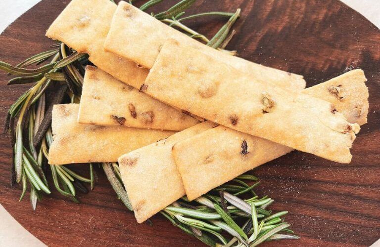 GlutenFree Rosemary Raisin Sourdough Discard Crackers Recipe Sage