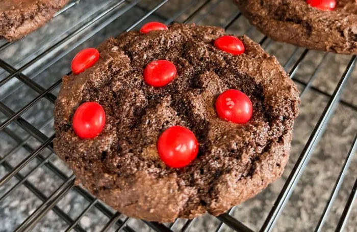 cake mix chocolate cookies with candy