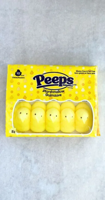 A cluster of Peeps marshmallow candies, showcasing the potential for creating delicious gluten-free baked goods through the microwaving technique.