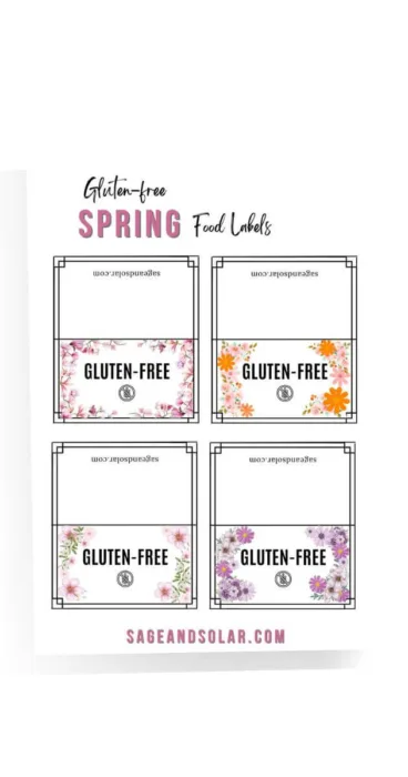 Vibrant colors and gluten-free assurance make this Spring-Themed Table Tent Card Template a standout