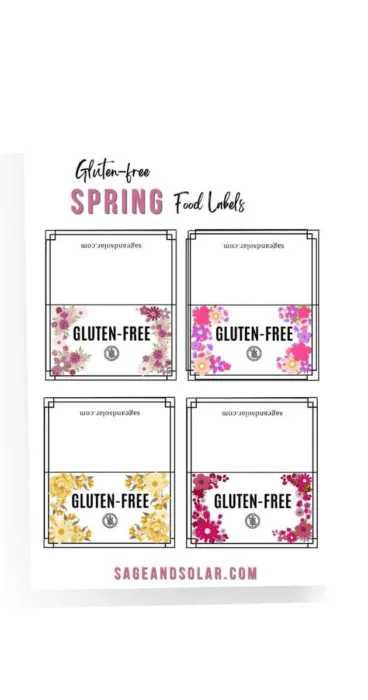 Celebrate spring with this eye-catching Gluten-Free Table Tent Card Template - Free to download