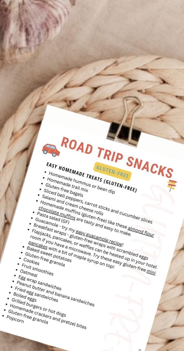 graphic of a free-printable-gluten-free-road-trip-snacks-list