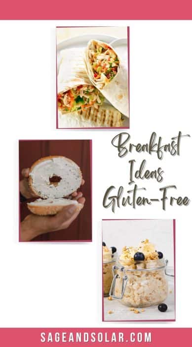 breakfast wraps, bagels and oatmeal are featured for gluten-free homemade breakfast ideas for road trips