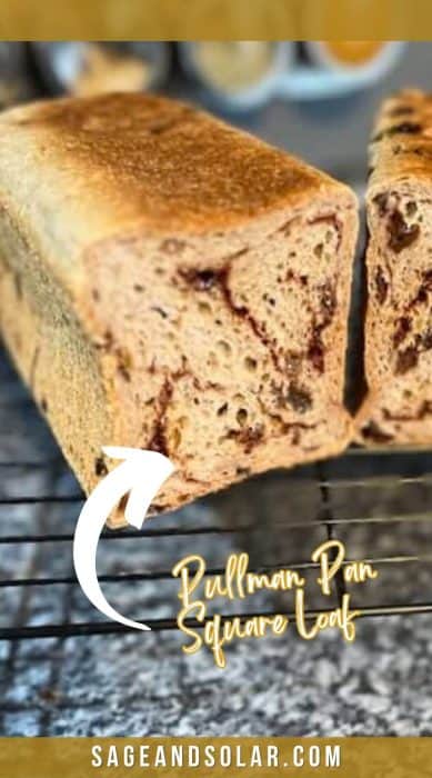 gluten-free  dairy-free cinnamon raisin bread with tip about using a Pullman bread pan for a square loaf.