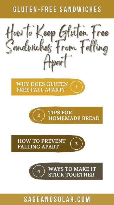 Four tips on maintaining the integrity of gluten-free sandwiches, ensuring they don't fall apart. 