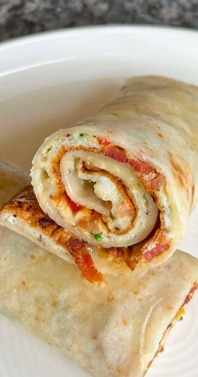 Gluten-Free Omelet Tortilla Breakfast Wrap Recipe